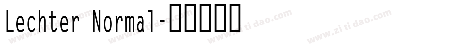 Lechter Normal字体转换